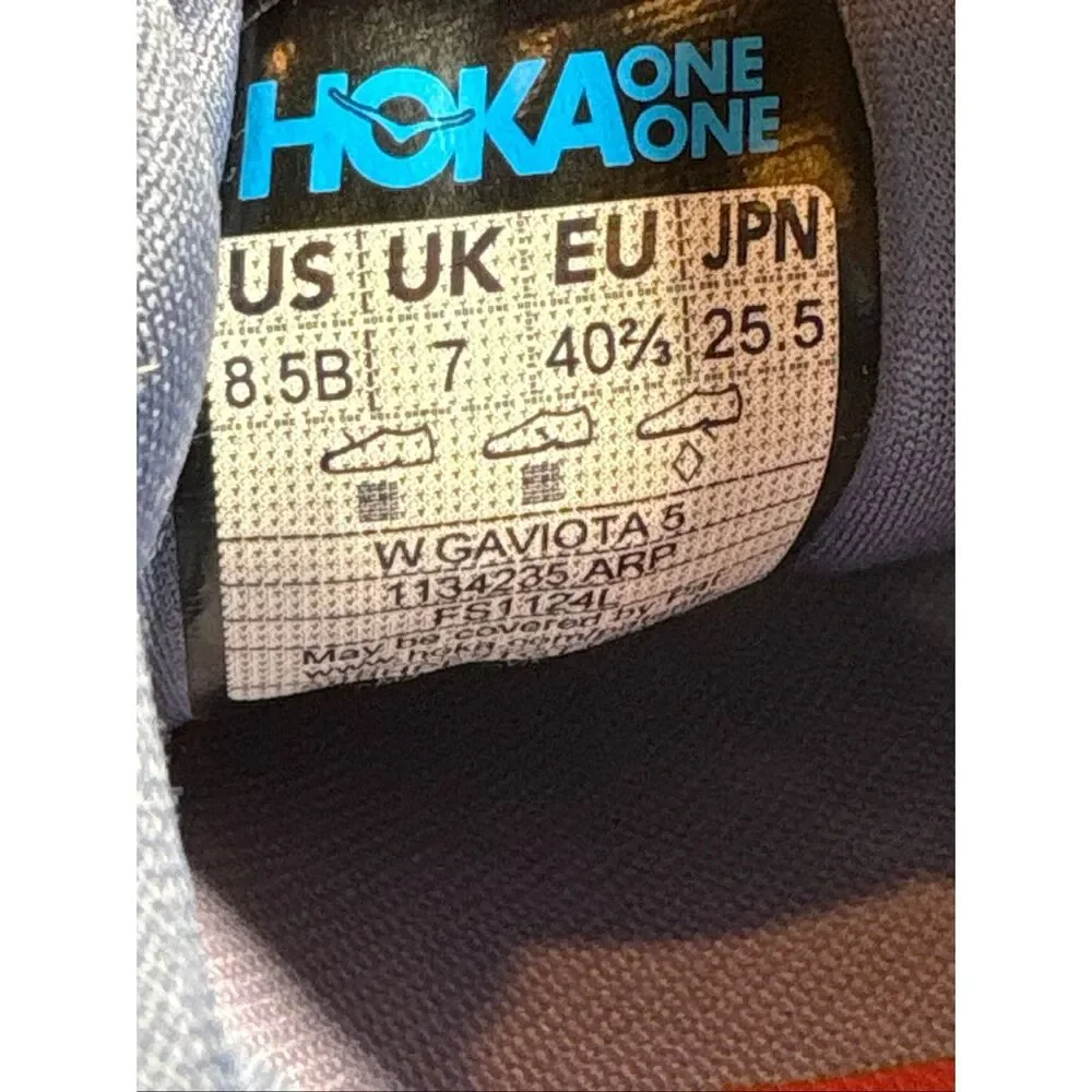 Hoka One One Gaviota 5 Women's Size 8.5B Cushion Stability Shoes - Anthracite /